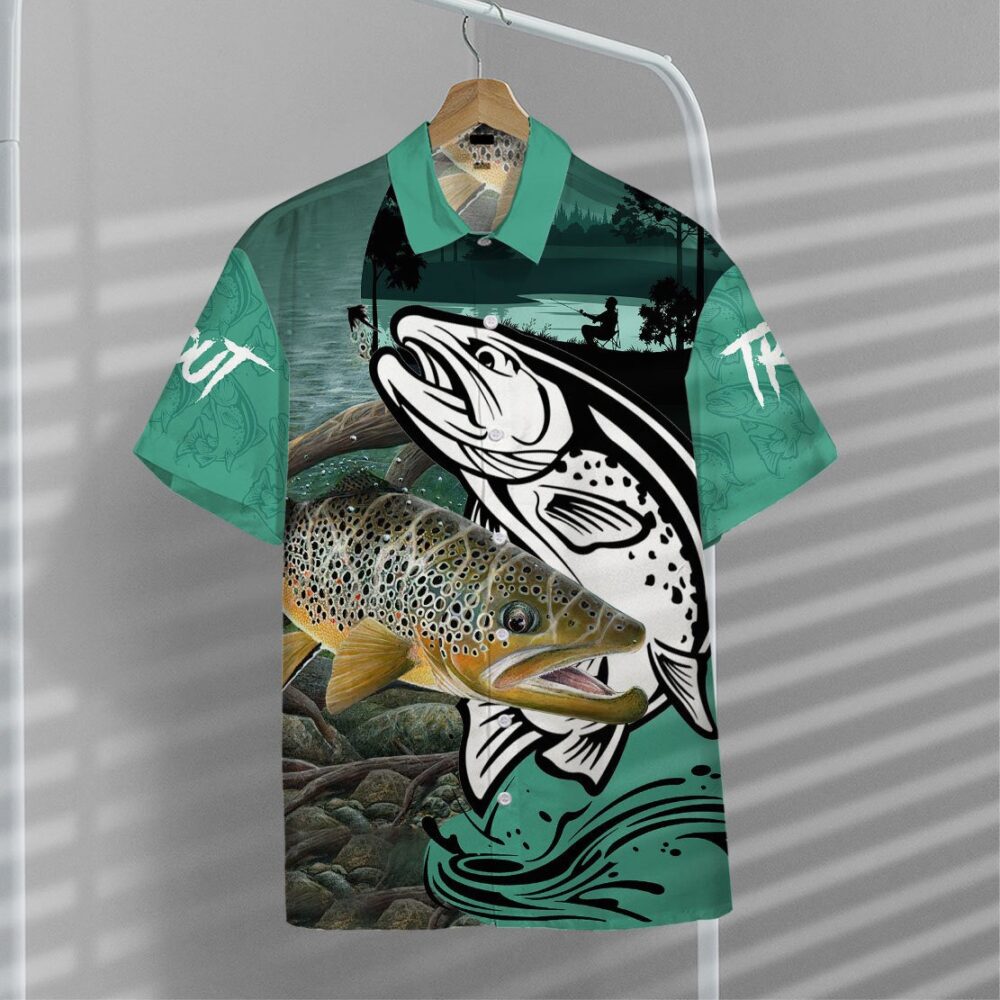 Trout Fishing Custom Hawaiian Shirt