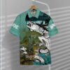 walleye fishing custom hawaiian shirt bycfj