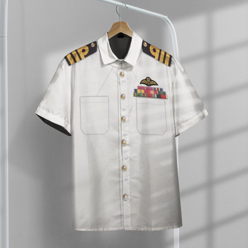 White Uniforms Of The Royal Navy Custom Short Sleeve Shirt