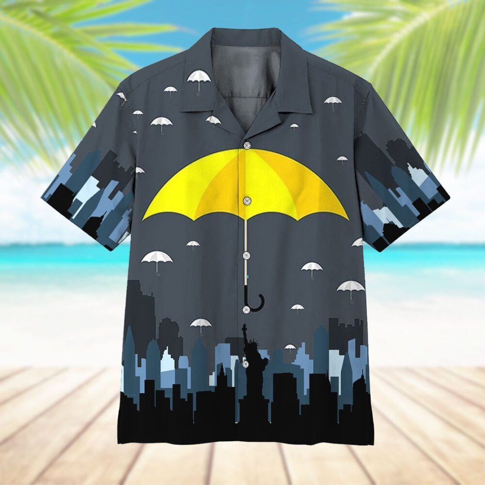 Yellow Umbrella Hawaii Shirt
