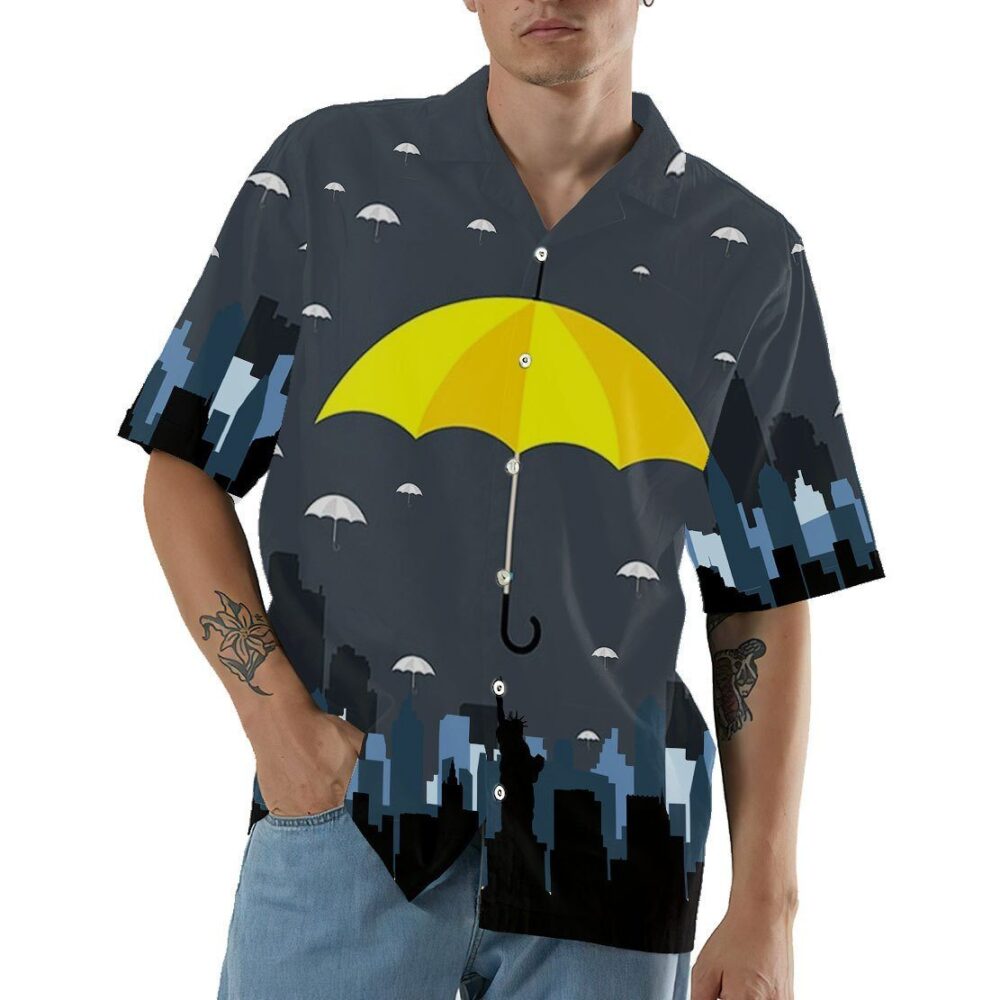 Yellow Umbrella Hawaii Shirt