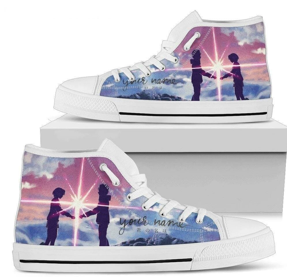 Your Name Anime Sneakers High Top Shoes Fan Gift Idea
