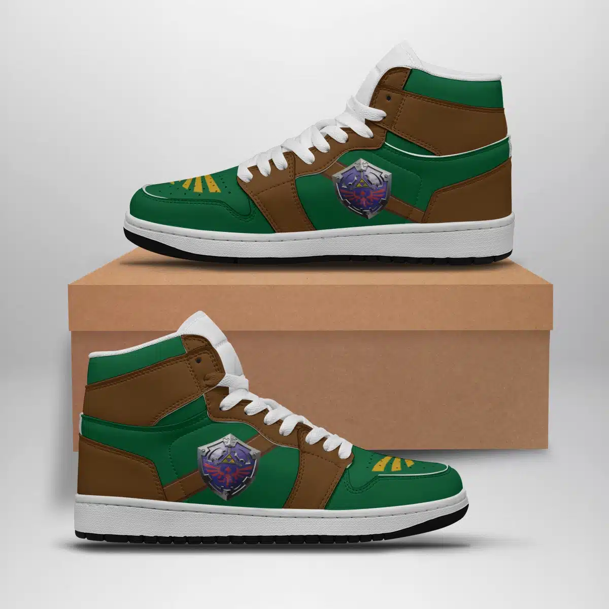 The Legend of Zelda Link Inspired Mid-Top Basketball Shoes