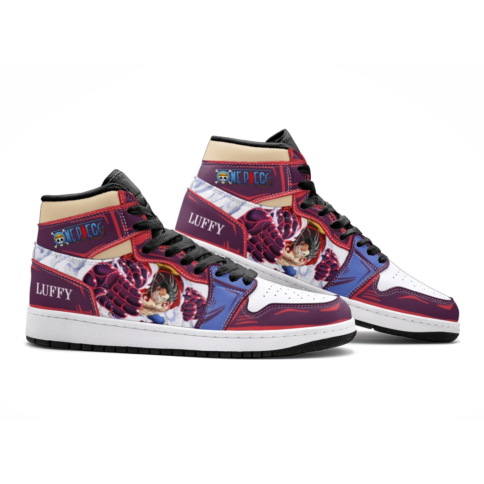 One Piece Monkey D. Luffy Gear 5 Sun God Nika Mid-Top Basketball Shoes