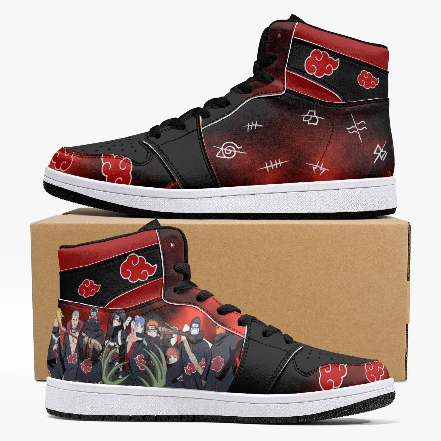 Akatsuki Members Naruto Mid 1 Basketball Shoes